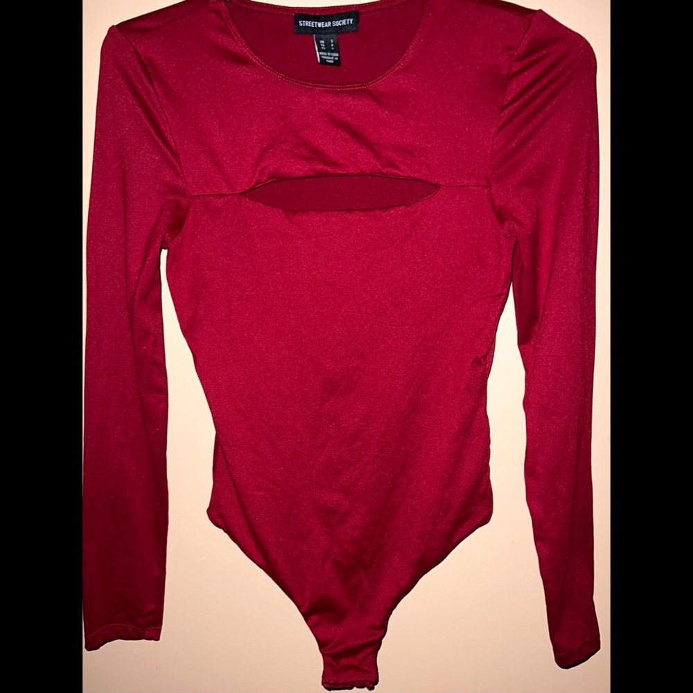 Red Long Sleeve Bodysuit 🔴